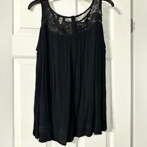 Off the Shoulder Black Flowy Top